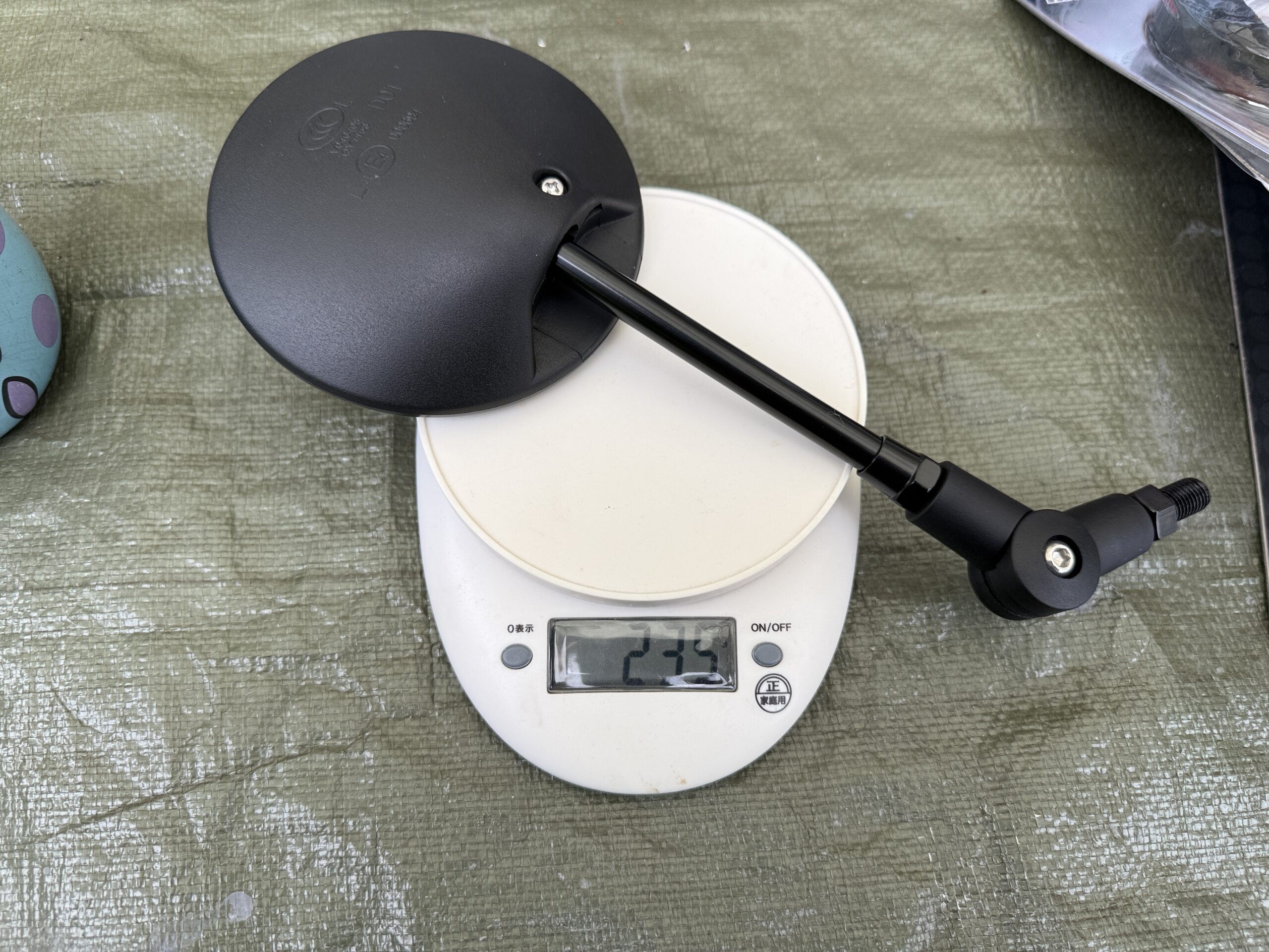 オフロードミラーの重量