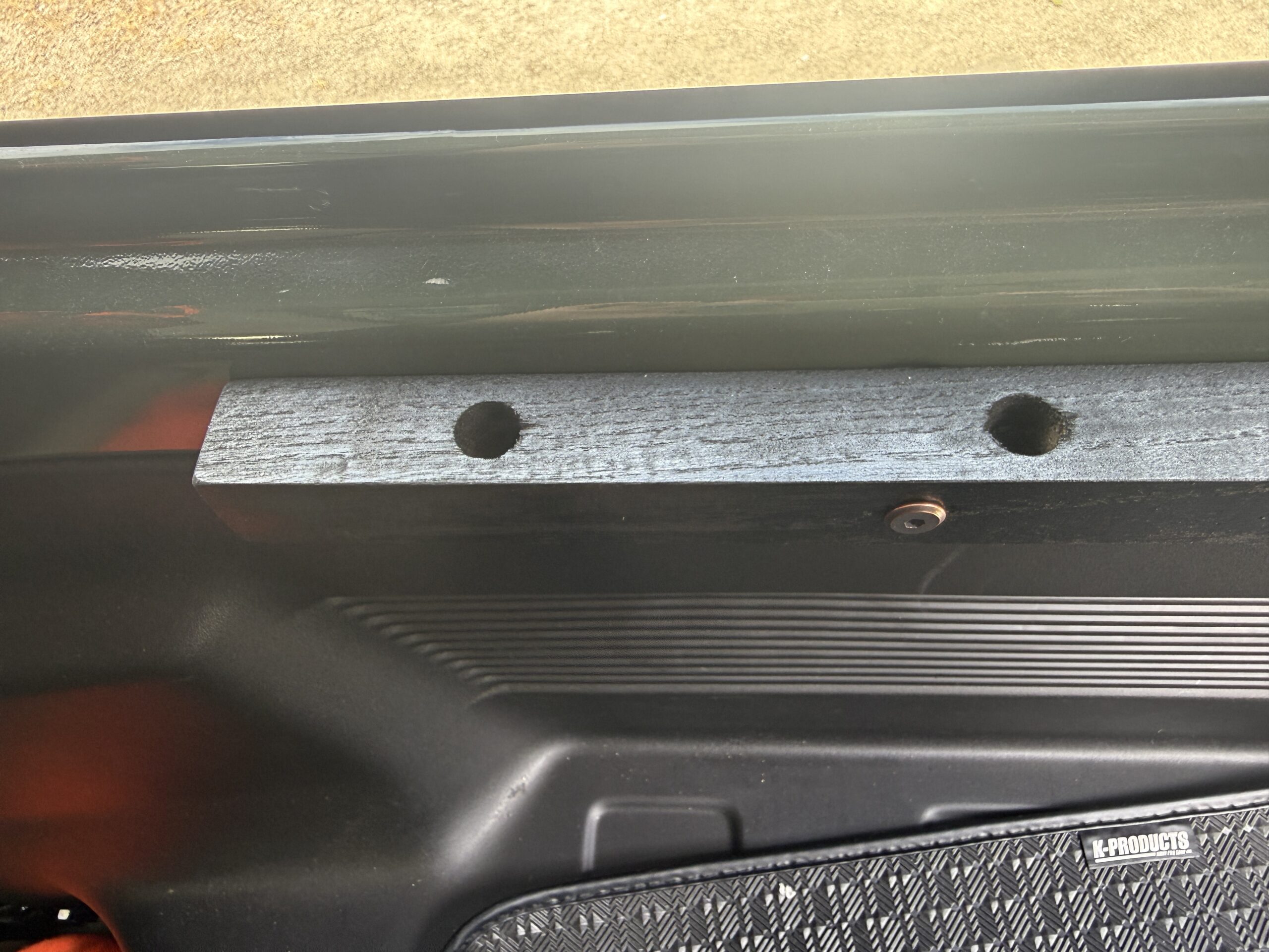 車体に付けたヘッドレストホルダー