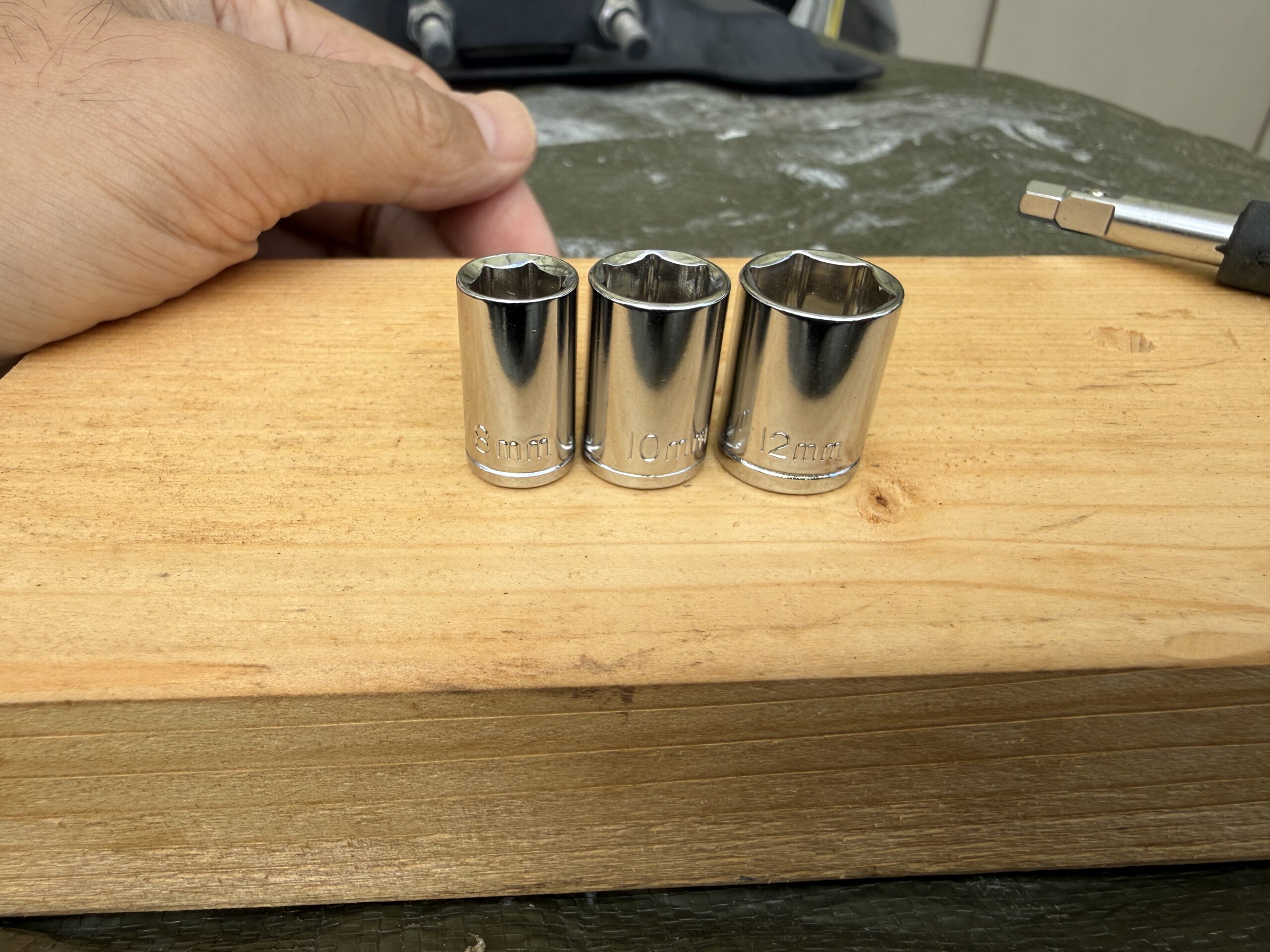 6in1 3WAYレンチで使用する8mm・10mm・12mmのソケット